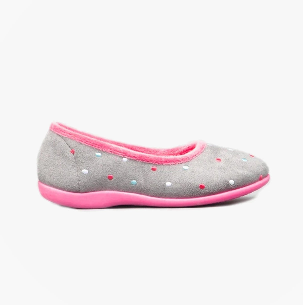 Sleepers ISLA Womens Full Slippers Grey/Fuchsia