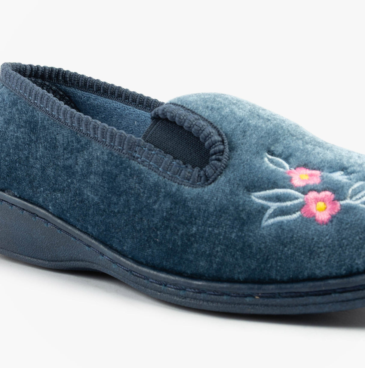 Sleepers GINA Womens Full Gusset Slippers Blueberry