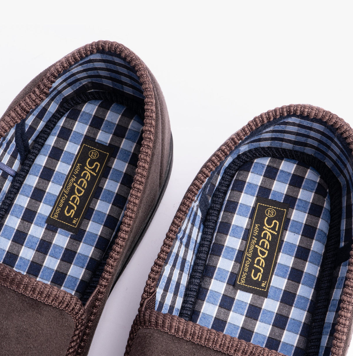 Sleepers WILSON Brown Mens Plush Velour Twin Gusset Slipper