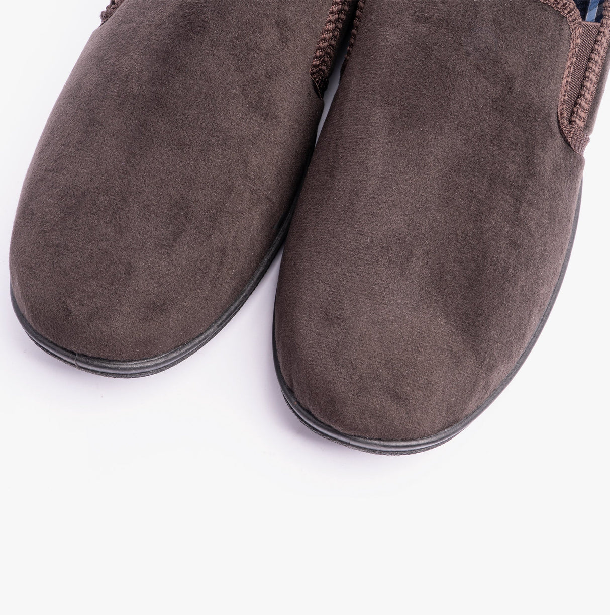 Sleepers WILSON Brown Mens Plush Velour Twin Gusset Slipper