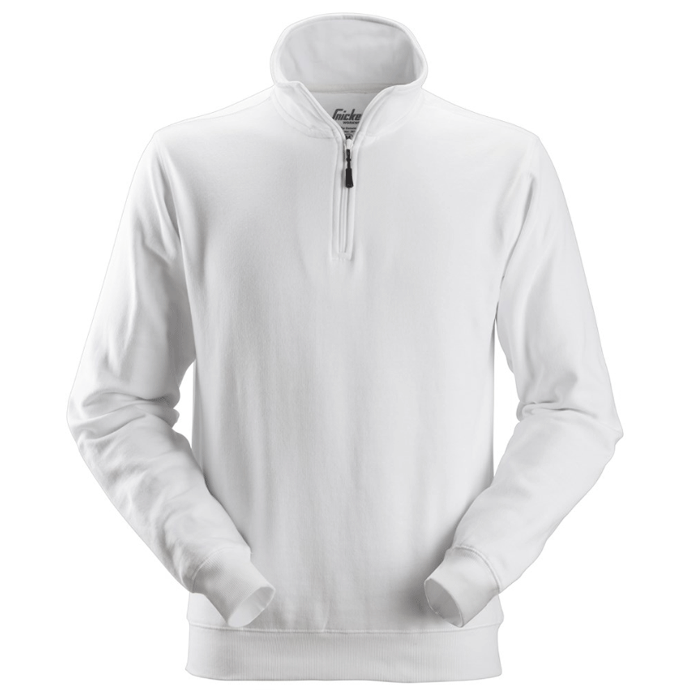 Snickers 2818 ½ Zip Work Sweatshirt White 3XL