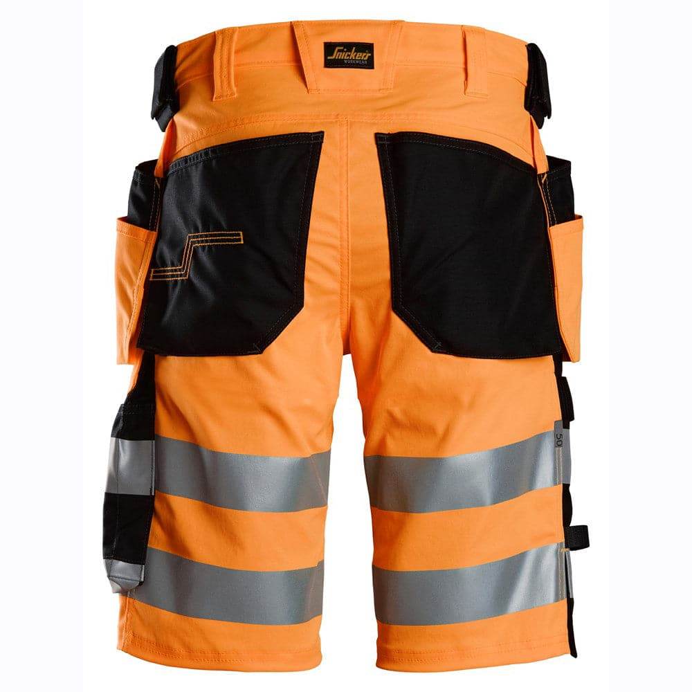 Snickers 6135 Hi-Vis Class 1 Stretch Work Shorts Holster Pockets