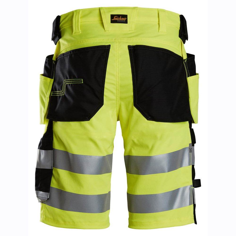 Snickers 6135 Hi-Vis Class 1 Stretch Work Shorts Holster Pockets