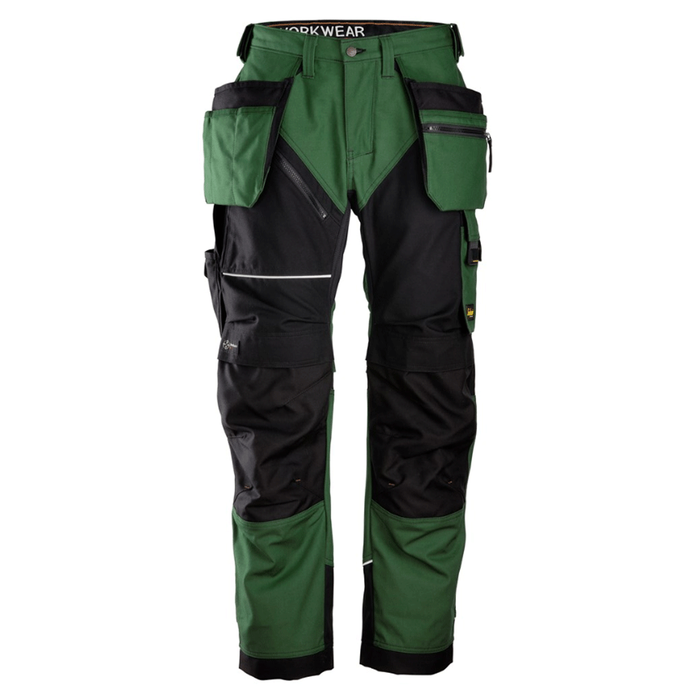 Snickers 6214 RuffWork, Canvas+ Holster Pocket Work Trousers Forest Green