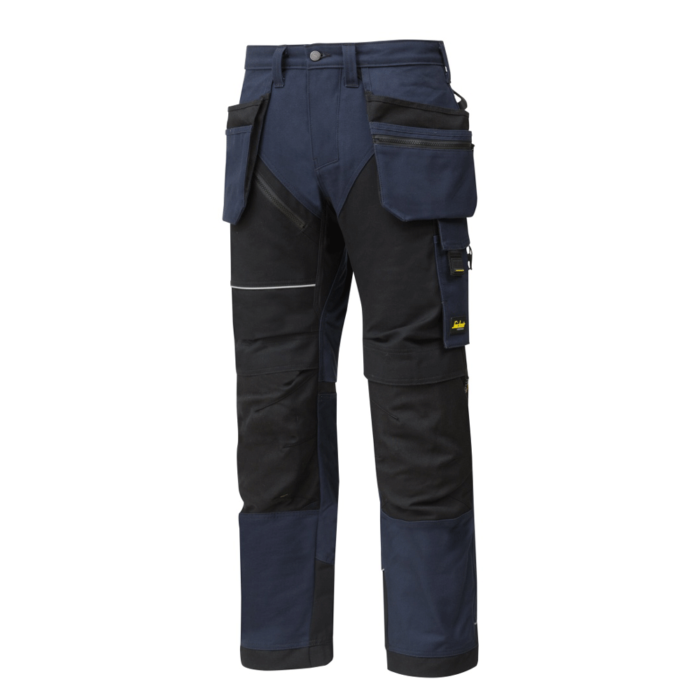 Snickers 6215 RuffWork Cotton, WorkTrousers+Holster Pockets Navy Blue/Black