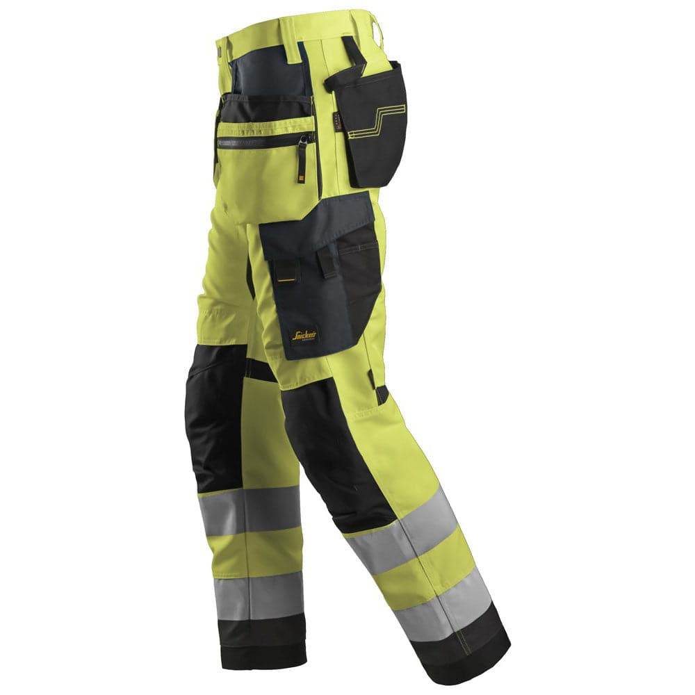 Snickers 6230 AllroundWork, Hi-Vis Trousers Holster Pockets+ CL2 Various Colours