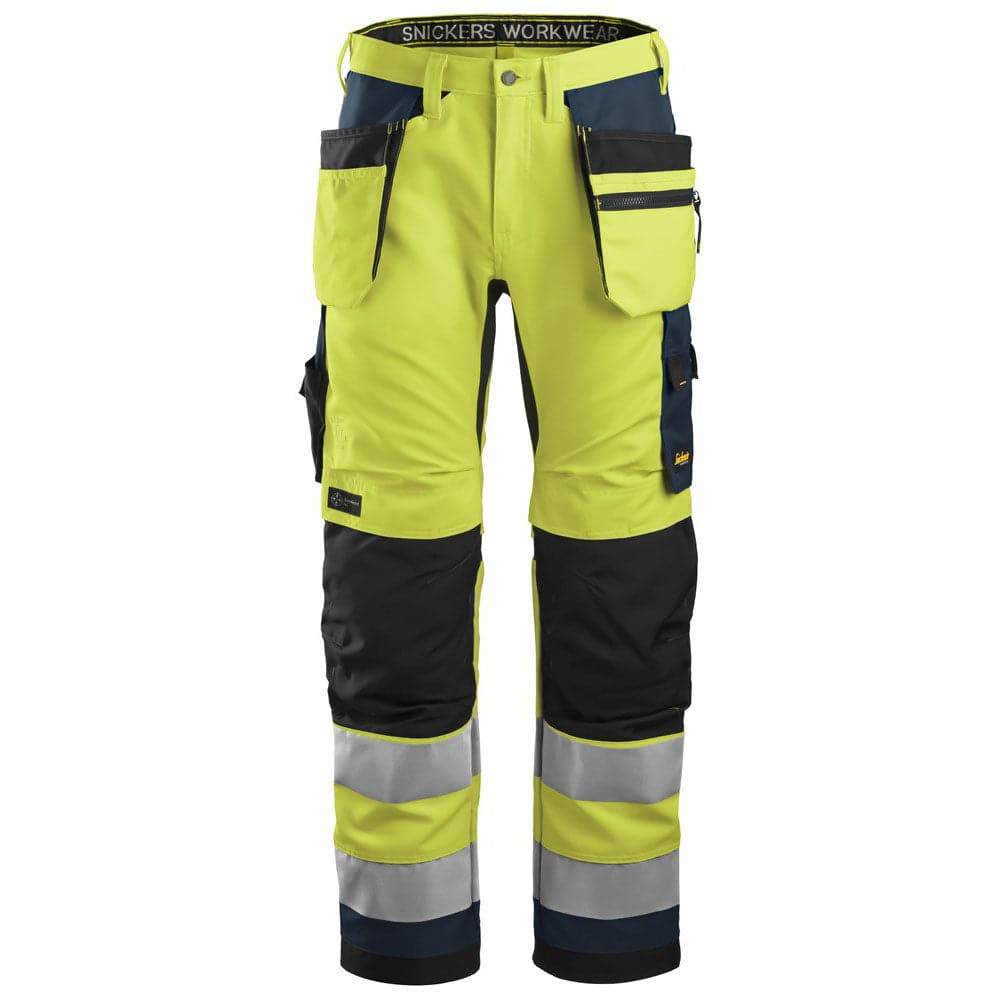 Snickers 6230 AllroundWork, Hi-Vis Trousers Holster Pockets+ CL2 Various Colours