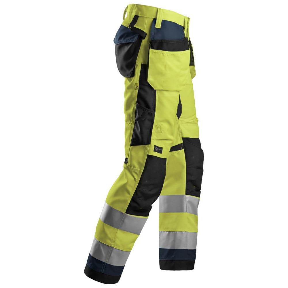 Snickers 6230 AllroundWork, Hi-Vis Trousers Holster Pockets+ CL2 Various Colours