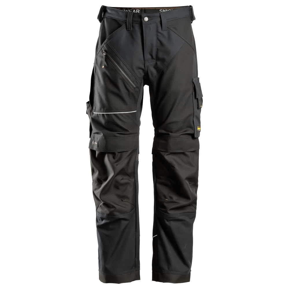 Snickers 6314 RuffWork, Canvas+ Kneepad Work Trousers Black, 35" Waist 32" Leg-Snickers 50