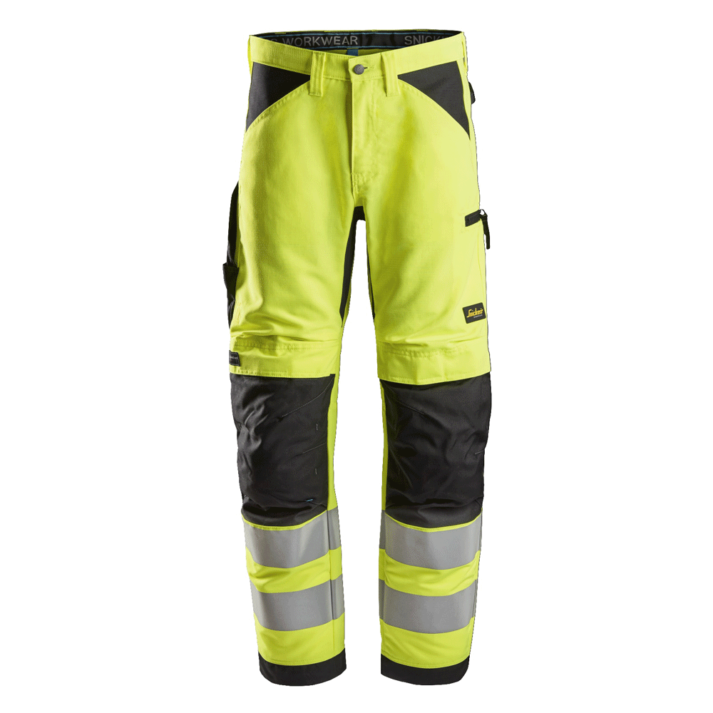 Snickers 6332 LiteWork, Hi-Vis Work Trousers+ Cl2 Various Colours