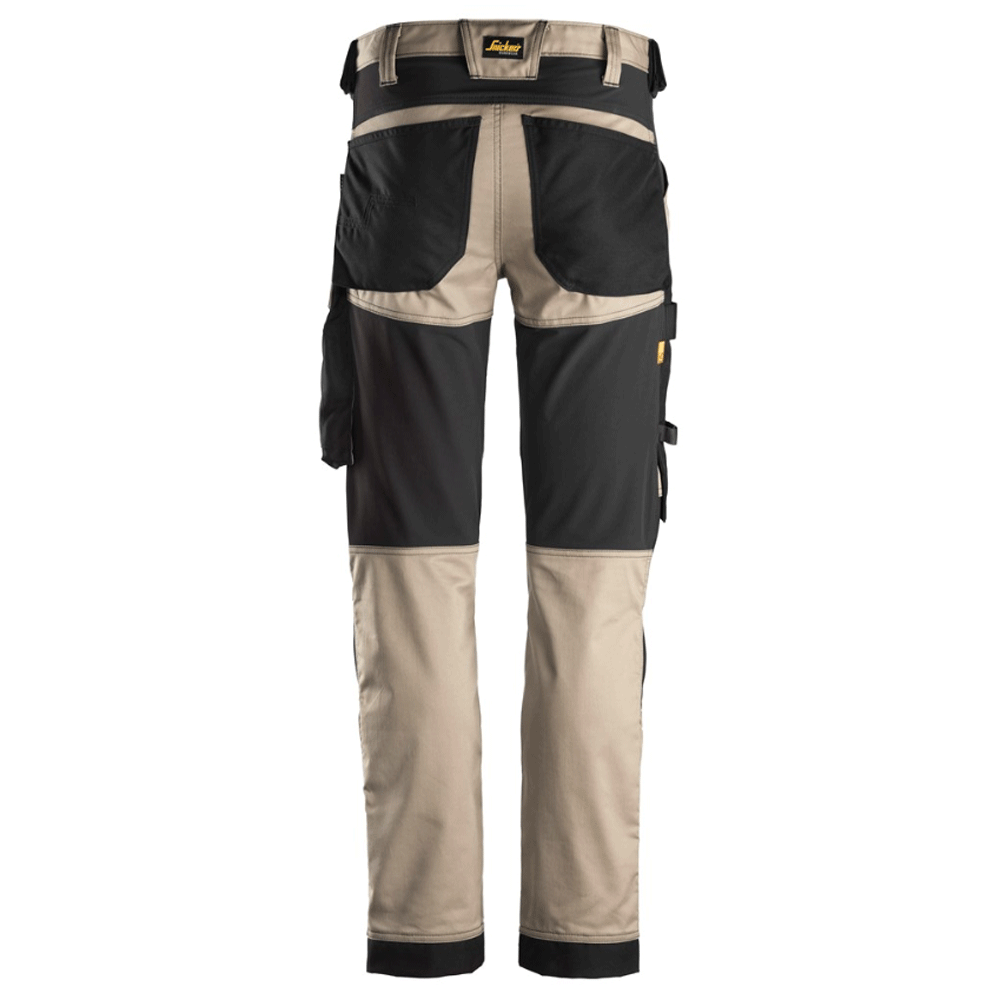 Snickers 6341 AllroundWork Stretch Kneepad Trousers Khaki/Black, 30" Waist 30" Leg-Snickers 88