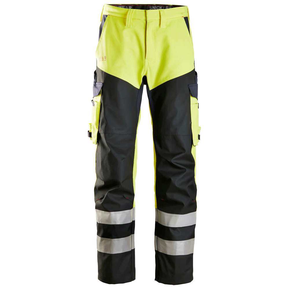 Snickers 6365 ProtecWork, Flame Retardant Arc Protection Hi-Vis Trouser, Class 1