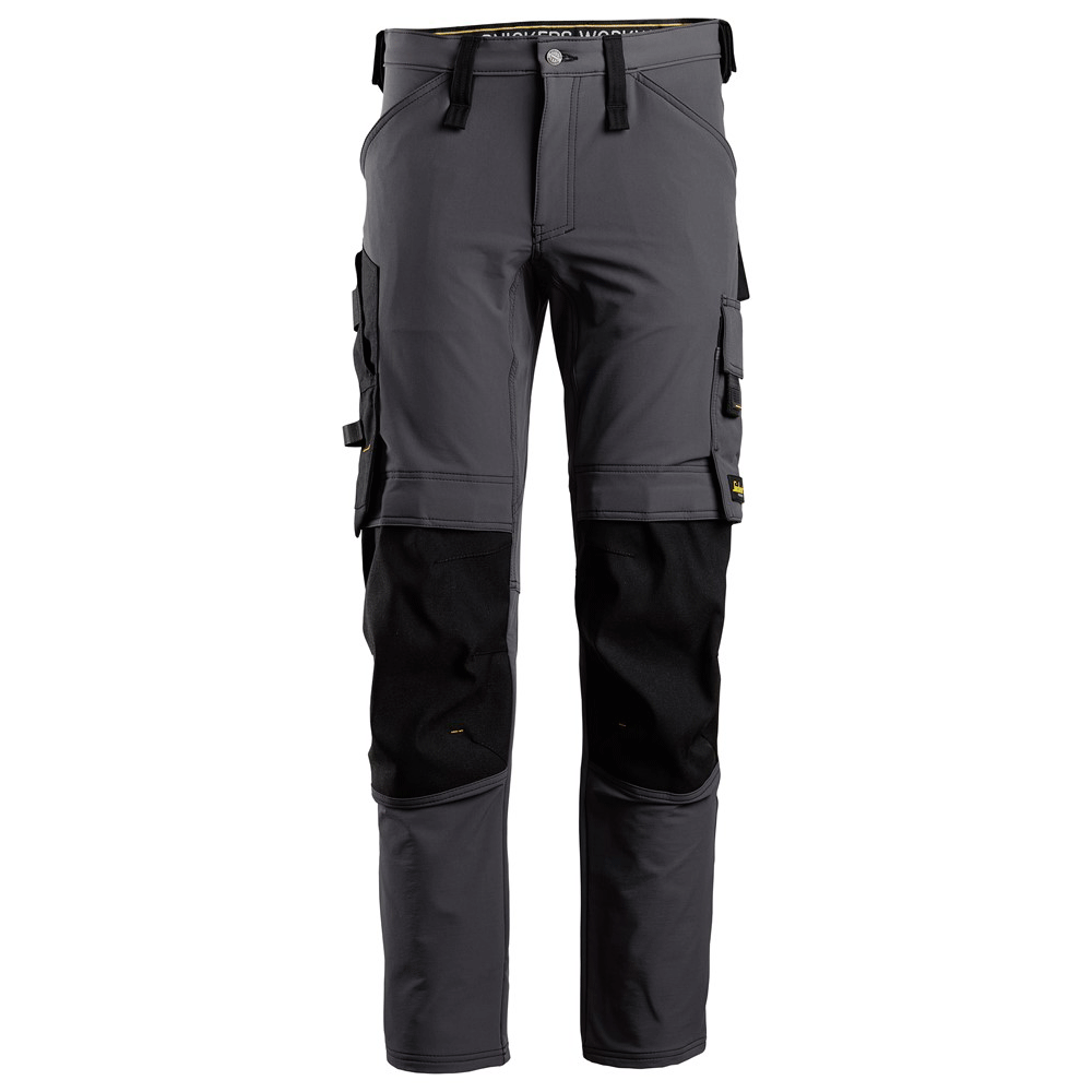 Snickers 6371 AllroundWork, Full Stretch Kneepad Trouser Steel Grey/Black, 35" Waist 35" Leg-Snickers 150