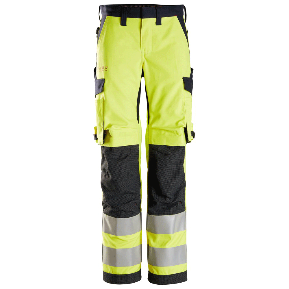 Snickers 6760 ProtecWork, Flame Retardant Womens Hi-Vis Trouser, Class 2