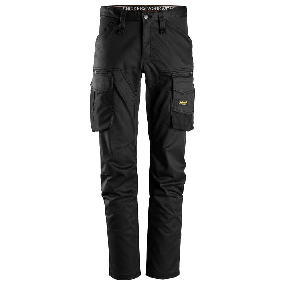 Snickers 6803 AllroundWork, Stretch Trousers without Knee Pockets Black 31" Waist - 30" Leg - Snickers Size 92