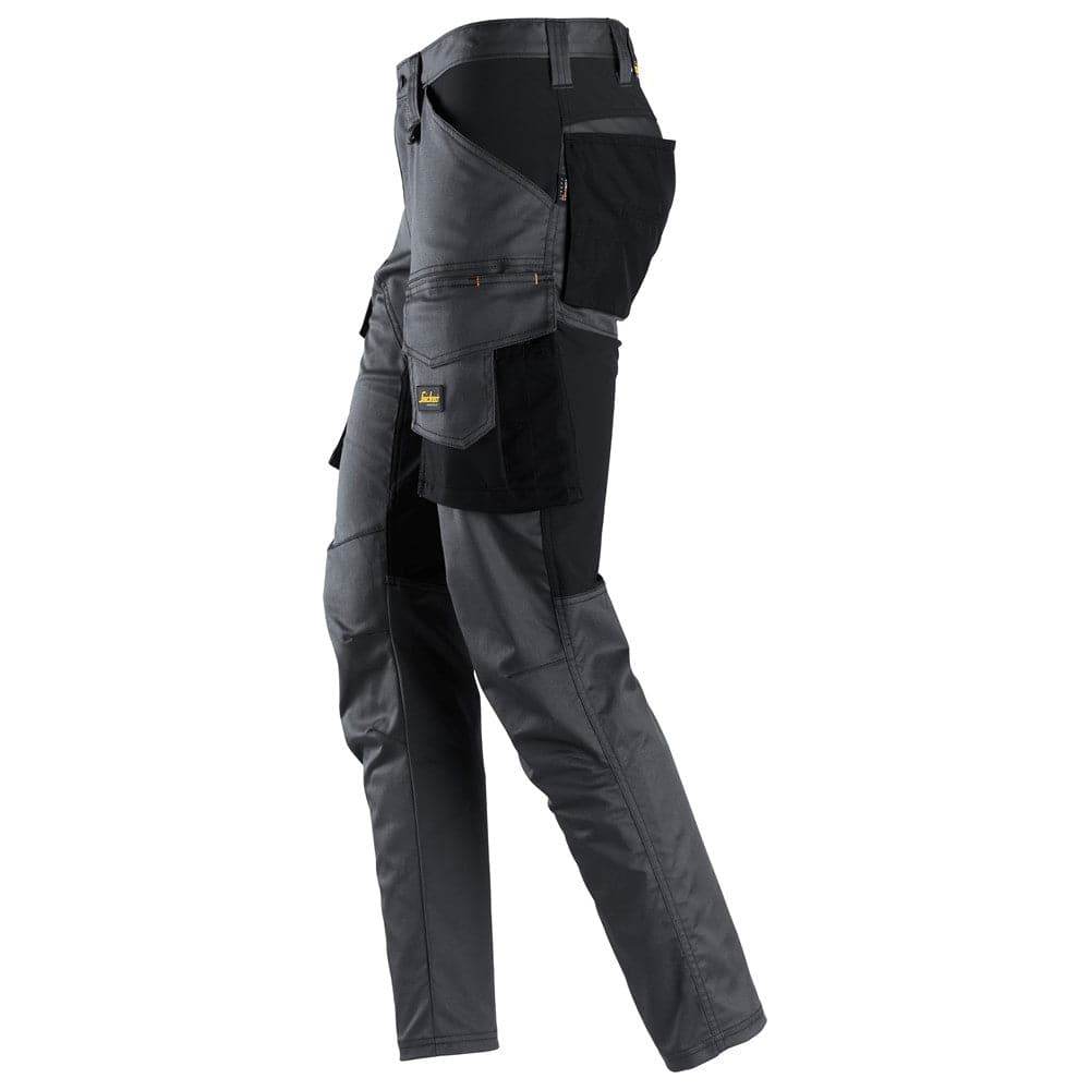 Snickers 6803 AllroundWork, Stretch Trousers without Knee Pockets Steel Grey, 35" Waist 30" Leg-Snickers 100