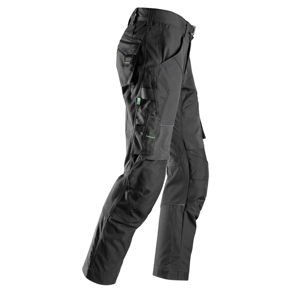 Snickers 6903 FlexiWork Stretch Kneepad Work Trousers Black 36" Waist 28" Leg - Snickers Size 204