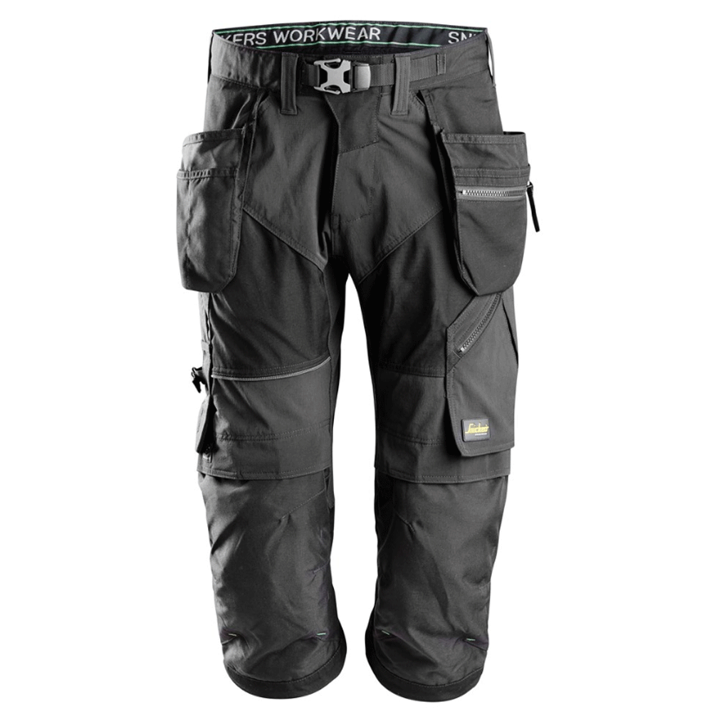 Snickers 6905 FlexiWork Holster Pocket Pirate Work Trousers Black, Waist 30" Regular Leg-Snickers 44