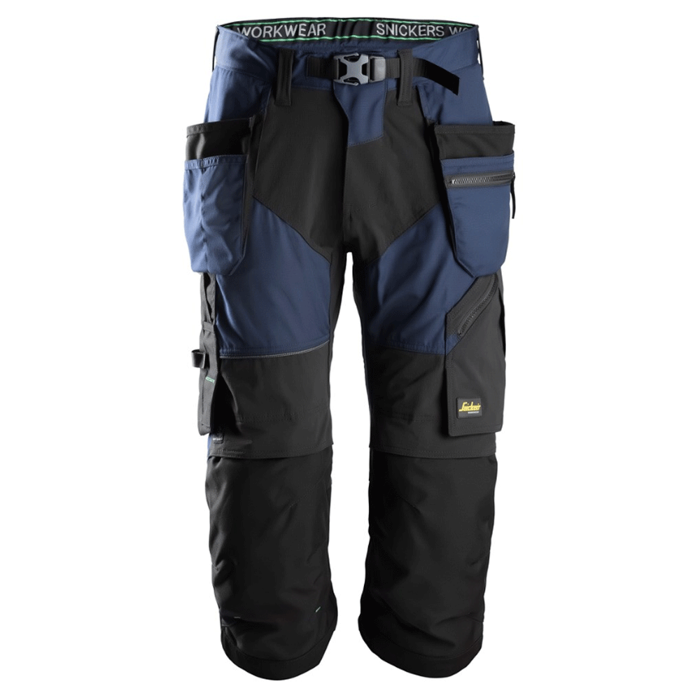 Snickers 6905 FlexiWork Holster Pocket Pirate Work Trousers Navy Blue/Black, 47" Waist Regular Leg-Snickers 62