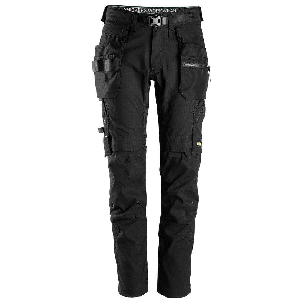 Snickers 6972 FlexiWork, Work Trousers+ Detachable Holster Pockets Steel Grey 36" Waist - 32" Leg