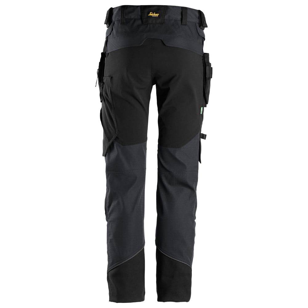 Snickers 6972 FlexiWork, Work Trousers+ Detachable Holster Pockets Black 38" Waist - 37" Leg