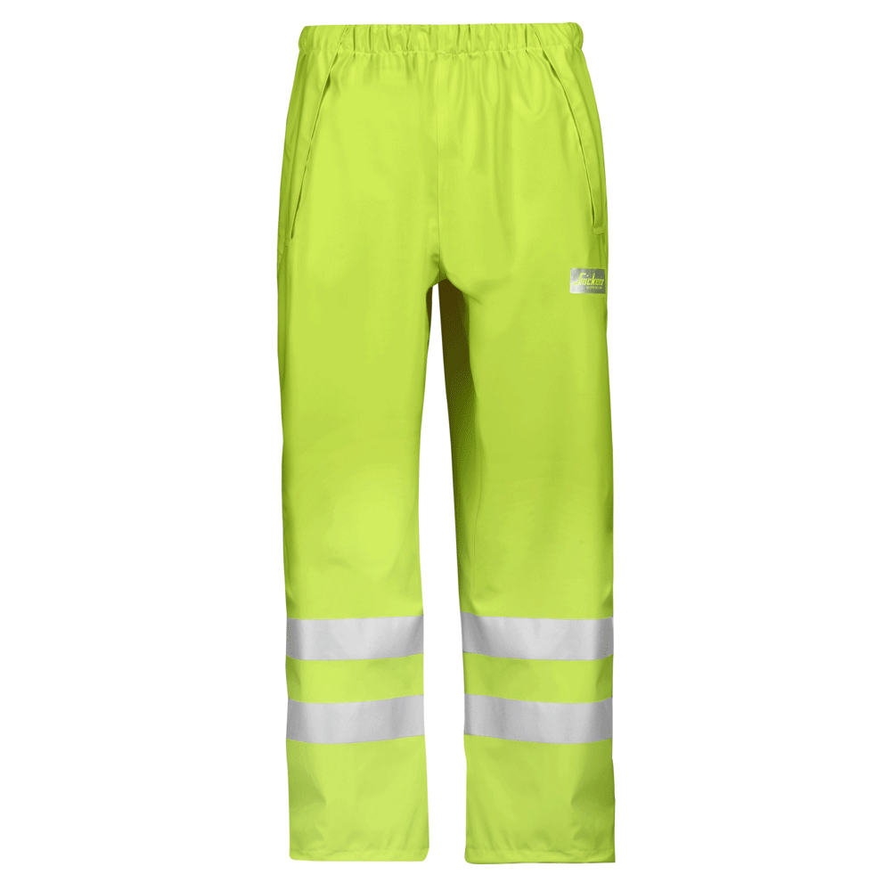 Snickers 8243 Hi-Vis PU Rain Trousers, Class 2 Various Colours