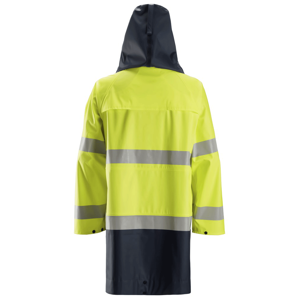 Snickers 8261 ProtecWork, Flame Retardant PU Hi-Vis Rain Jacket, Class 3