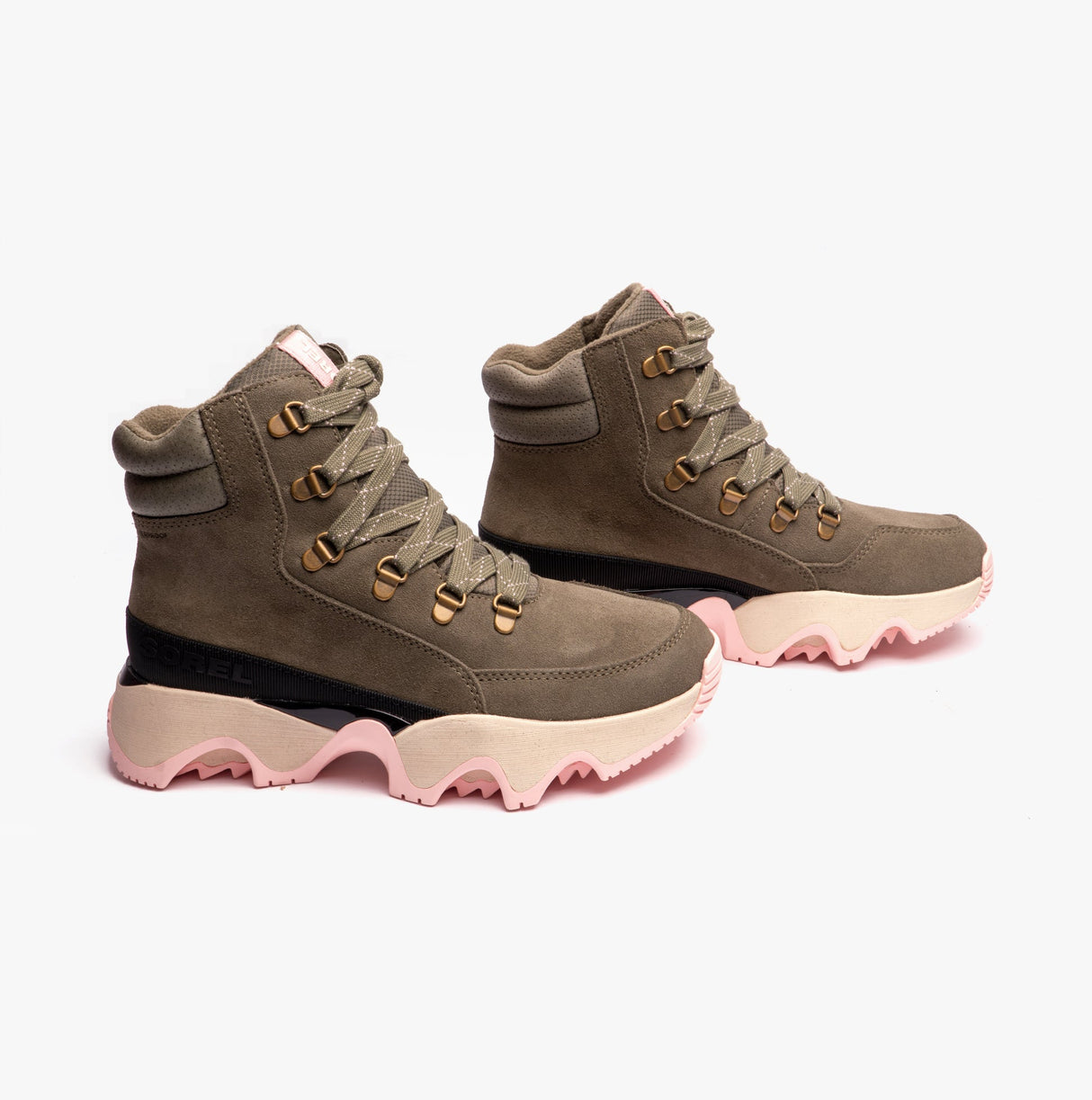 Sorel KINETIC IMPACT CONQUEST WP Womens Snow Boots Stone Green