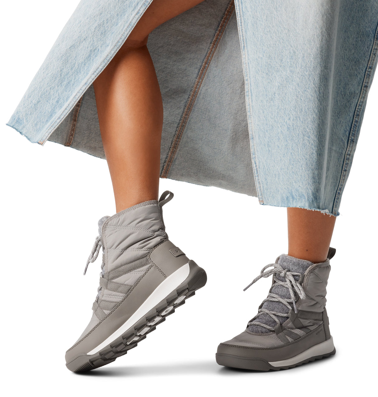 Sorel WHITNEY II PLUS LACE Womens Winter Boots Grey