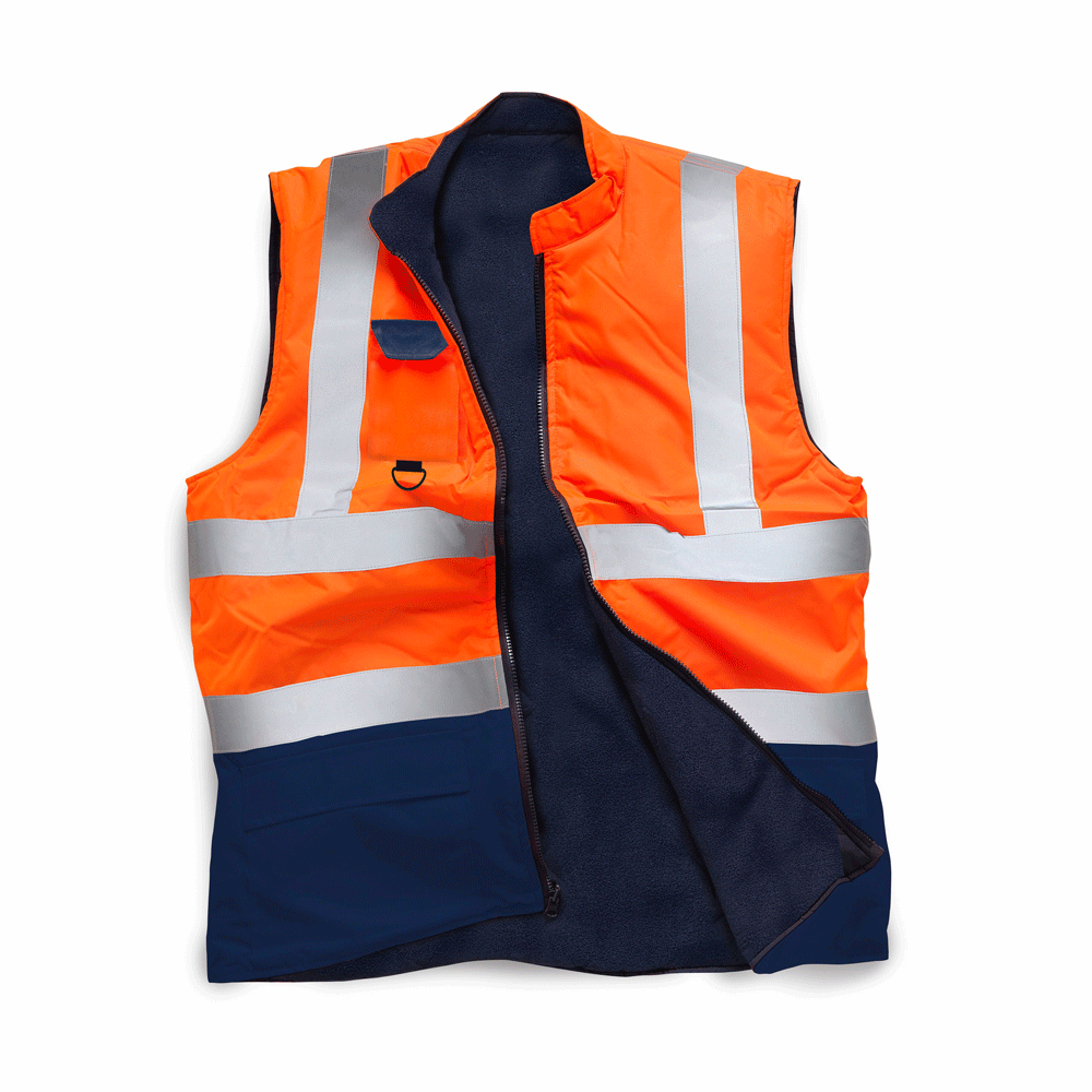 Standsafe HV037 Hi-Vis Two Tone Reversible Fleece Bodywarmer Various Colours