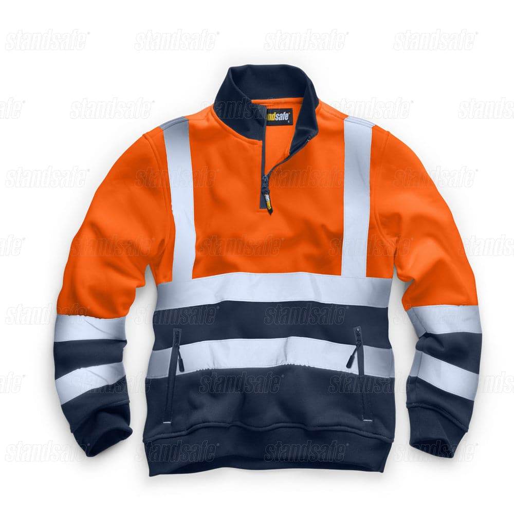 Standsafe HV040 1/4 Zip Hi-Vis Sweatshirt