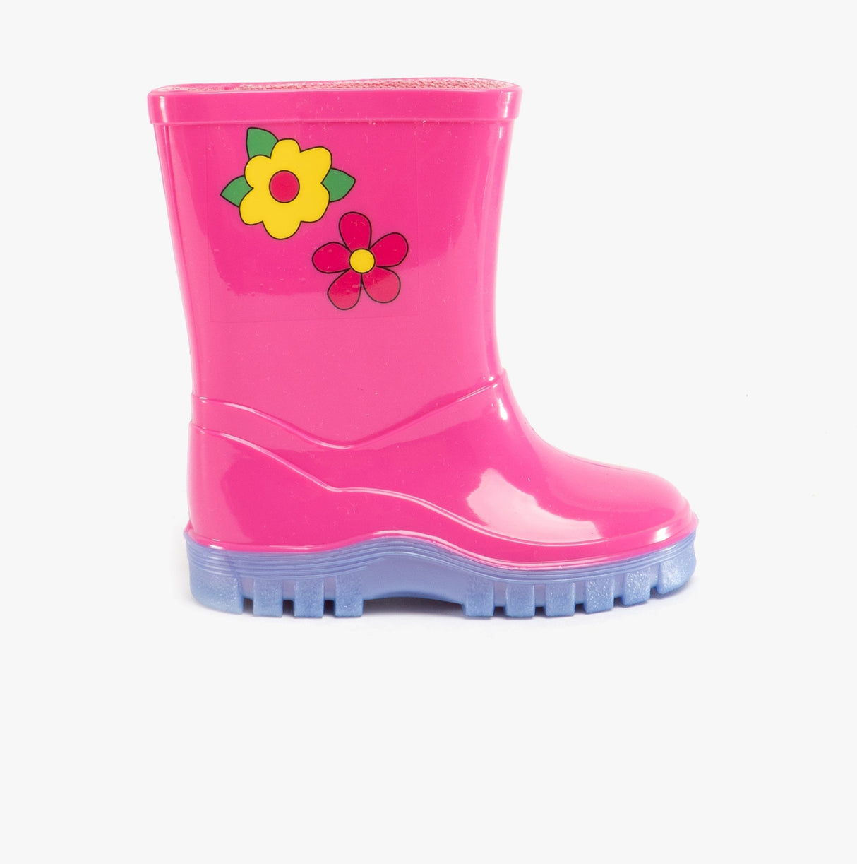 Stormwells PUDDLE Girls Floral Wellington Boots Pink
