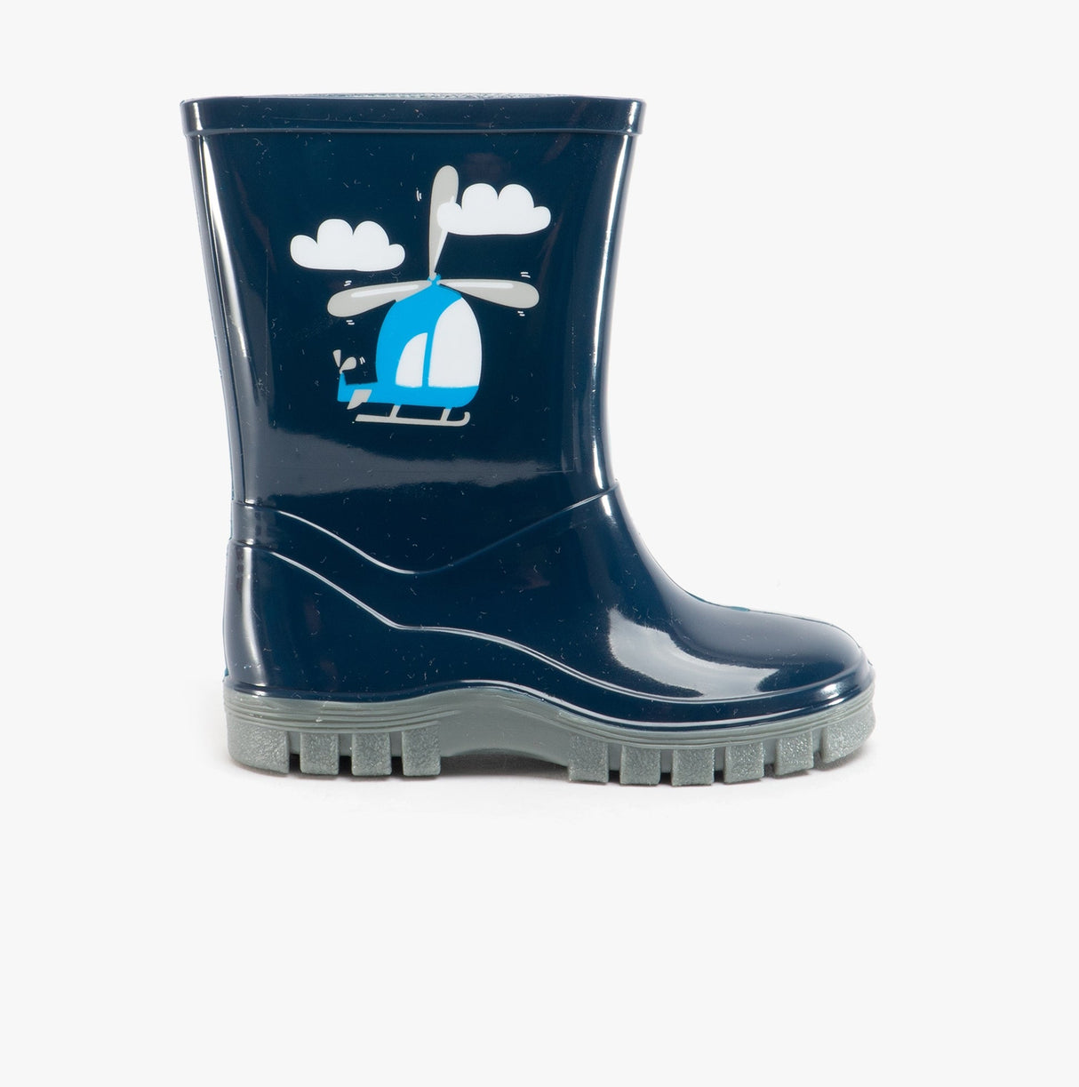 Stormwells Boys Helicopter Wellies Blue