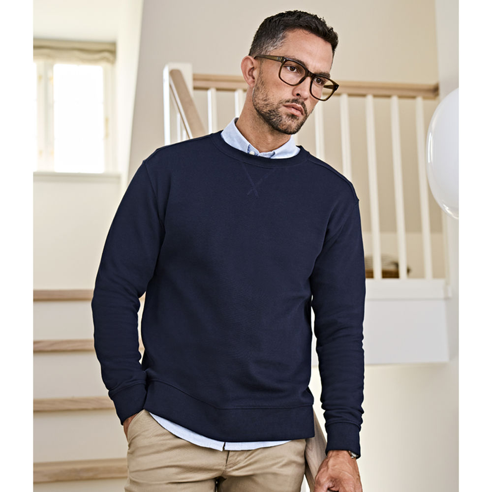 Tee Jays 5504 Ribbed Interlock Crew Neck Sweatshirt