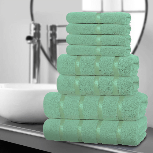 T85 DUCK EGG 8PC TOWEL TOWER