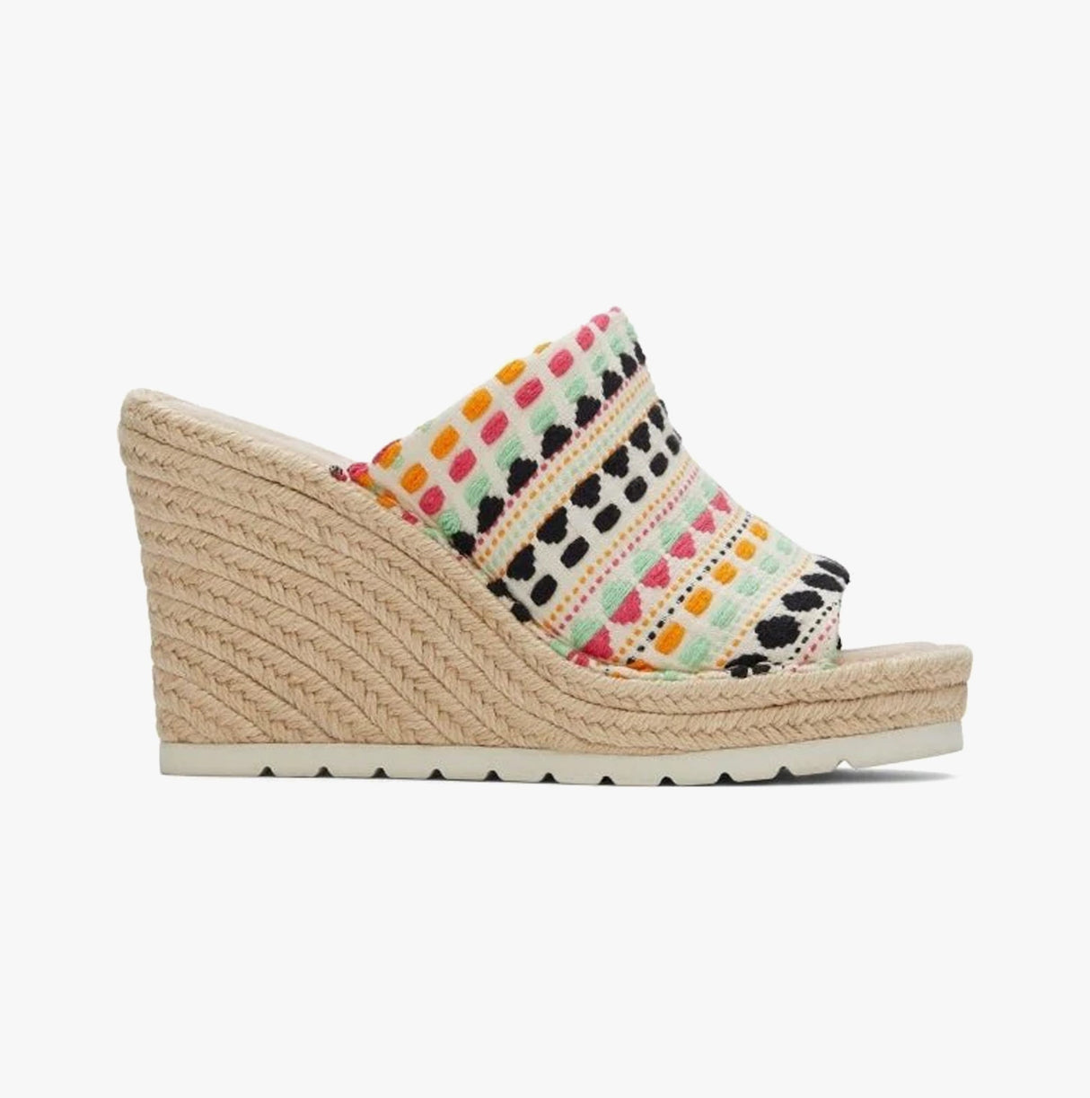 TOMS MONICA Womens Slingback Wedge Sandals Natural