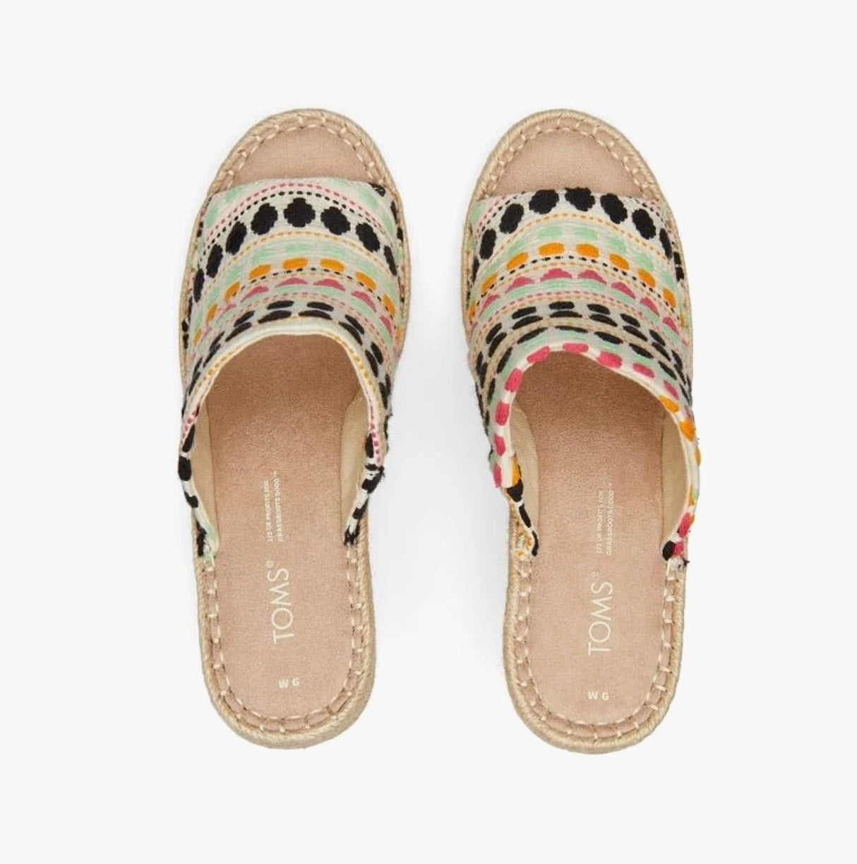 TOMS MONICA Womens Slingback Wedge Sandals Natural