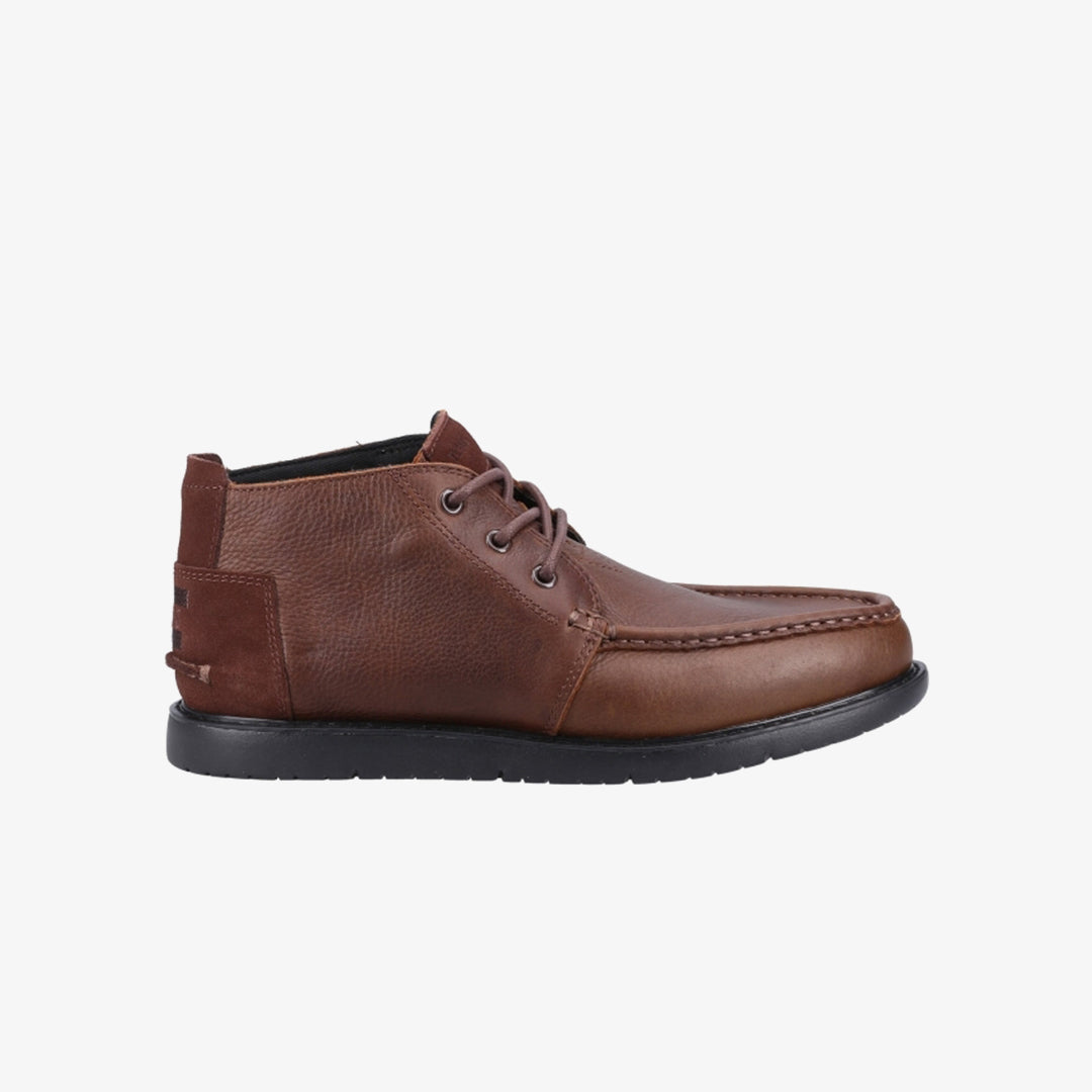 TOMS NAVI Mens Leather Chukka Boots Brown