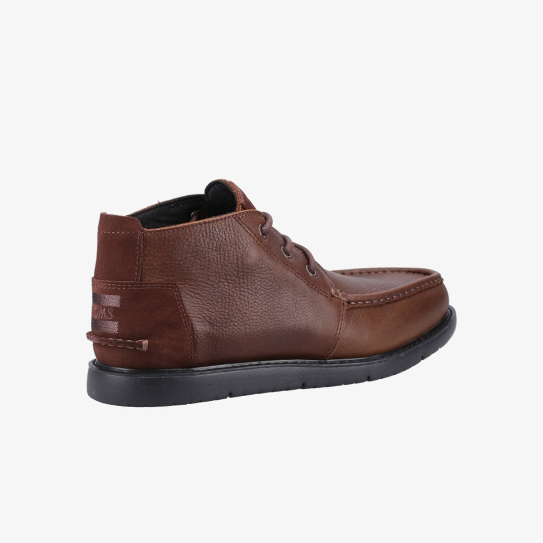 TOMS NAVI Mens Leather Chukka Boots Brown