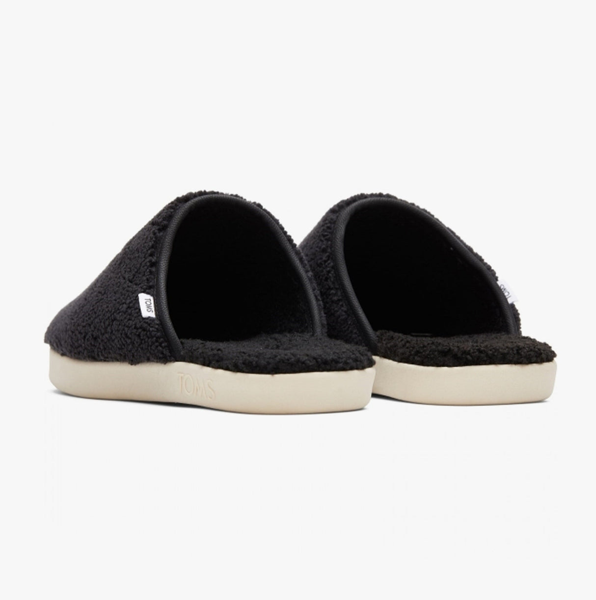 TOMS HARBOR FELT Mens Mule Slippers Black/White