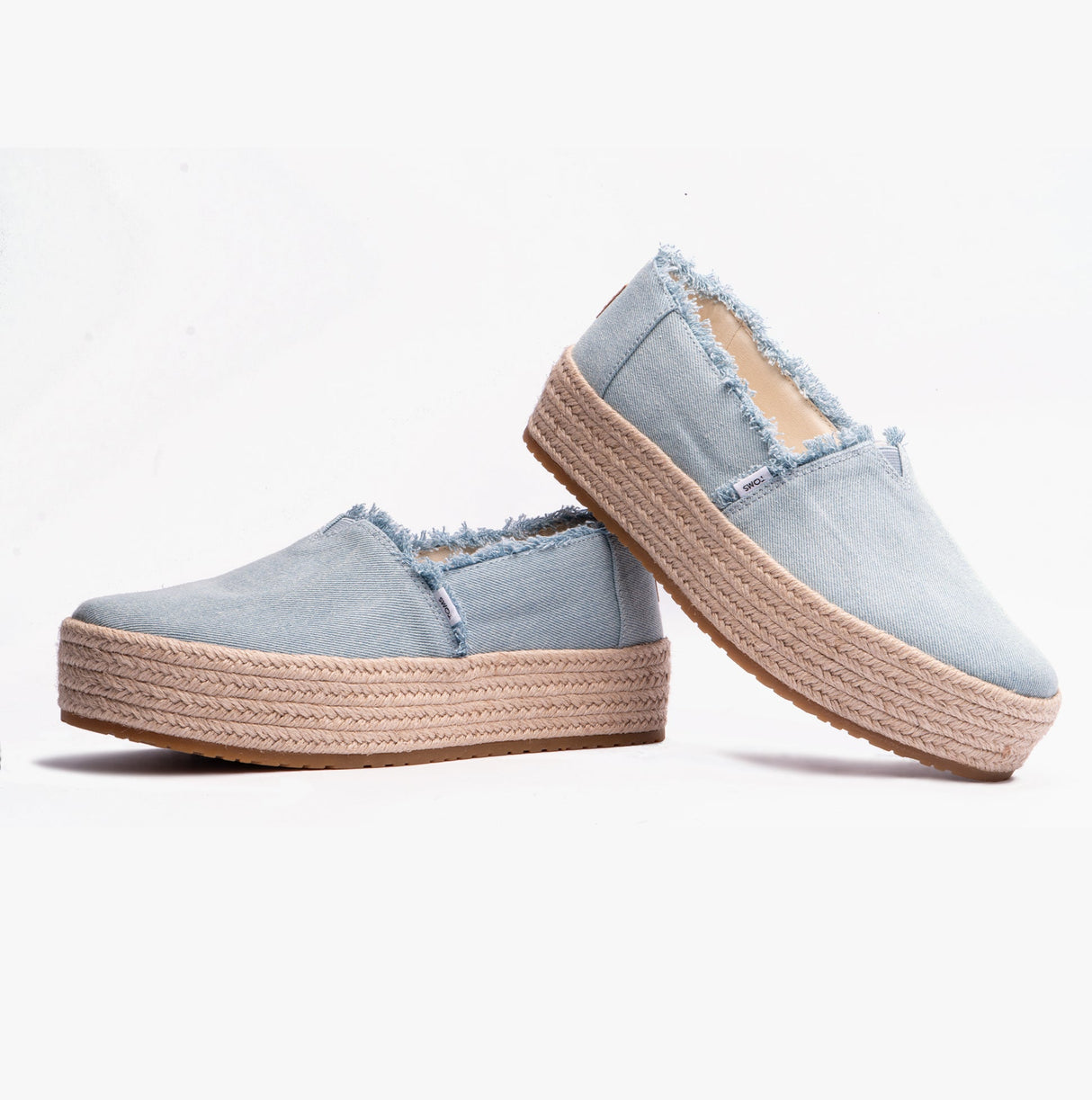 TOMS VALENCIA Womens Espadrilles Pastel Blue