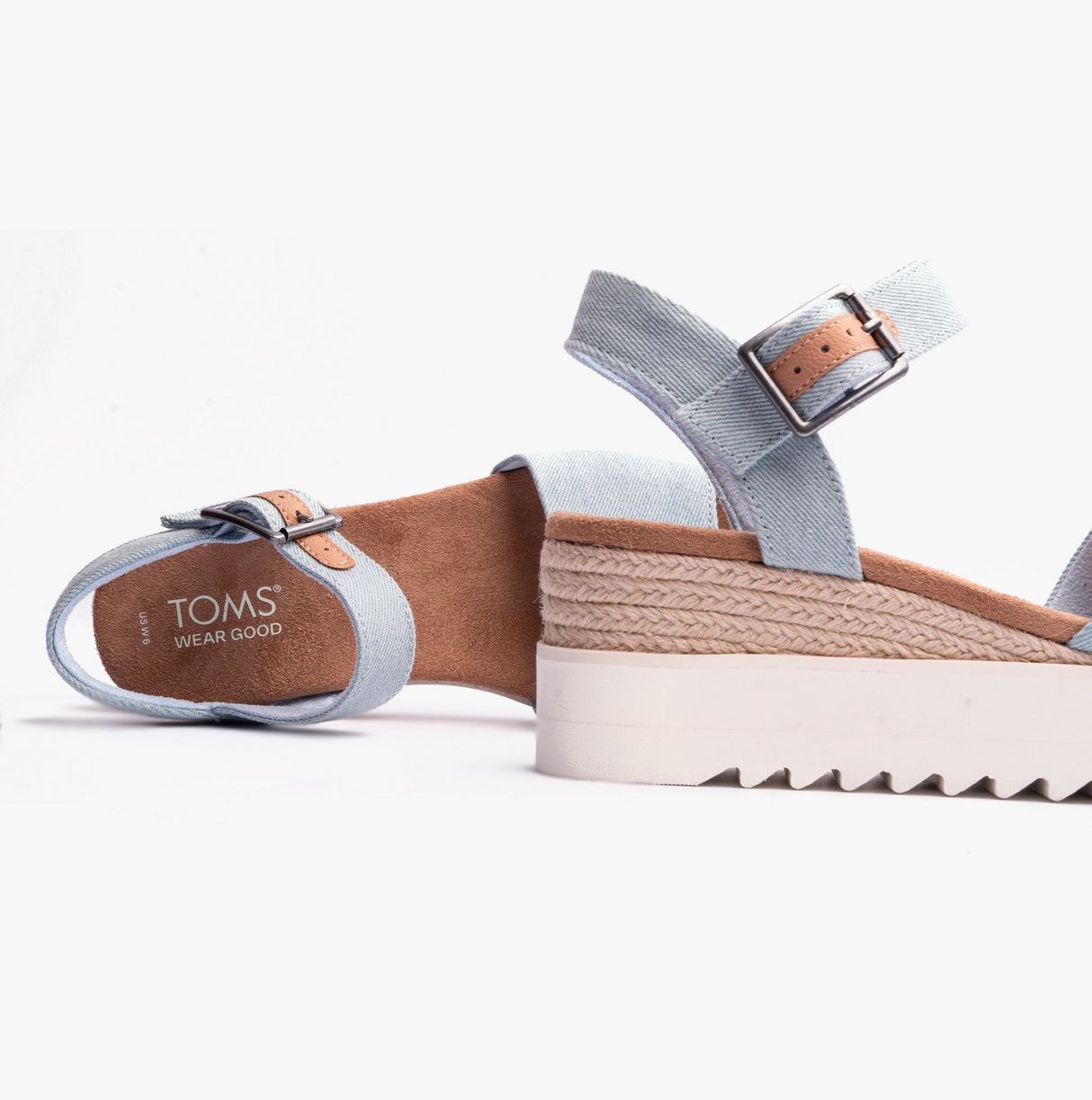 TOMS DIANA Womens Sandals Pastel Blue