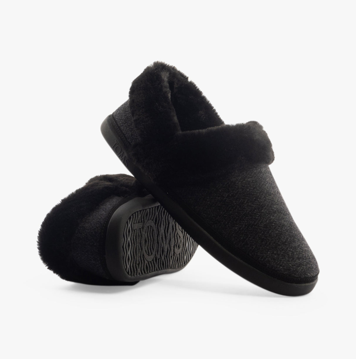 TOMS OSLO Womens Slippers Black