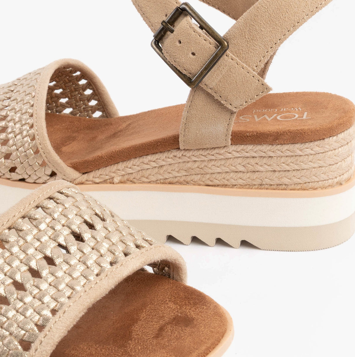 TOMS DIANA Womens Sandals Gold