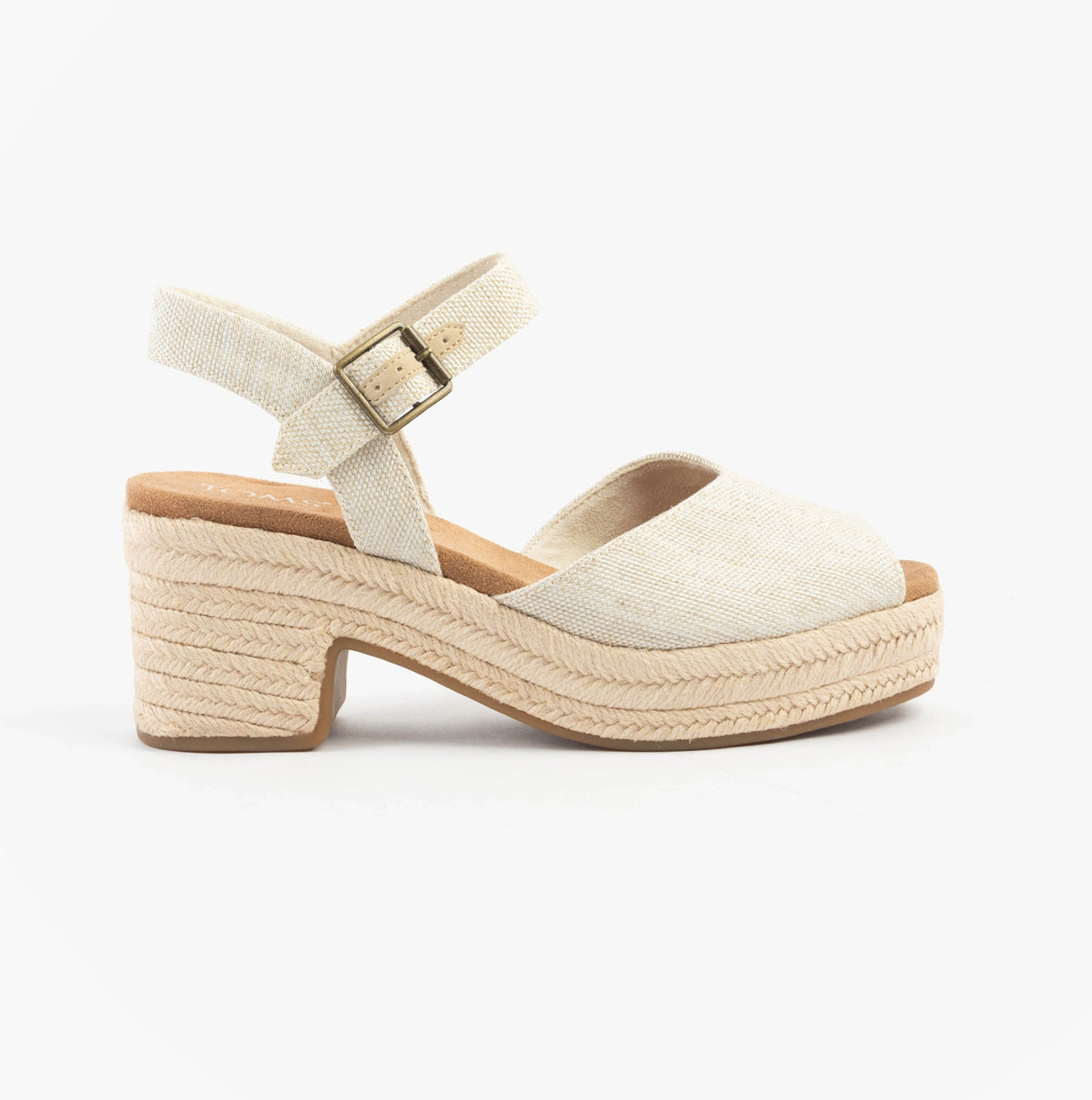 TOMS ISLA PEEP TOE Womens Sandals Natural
