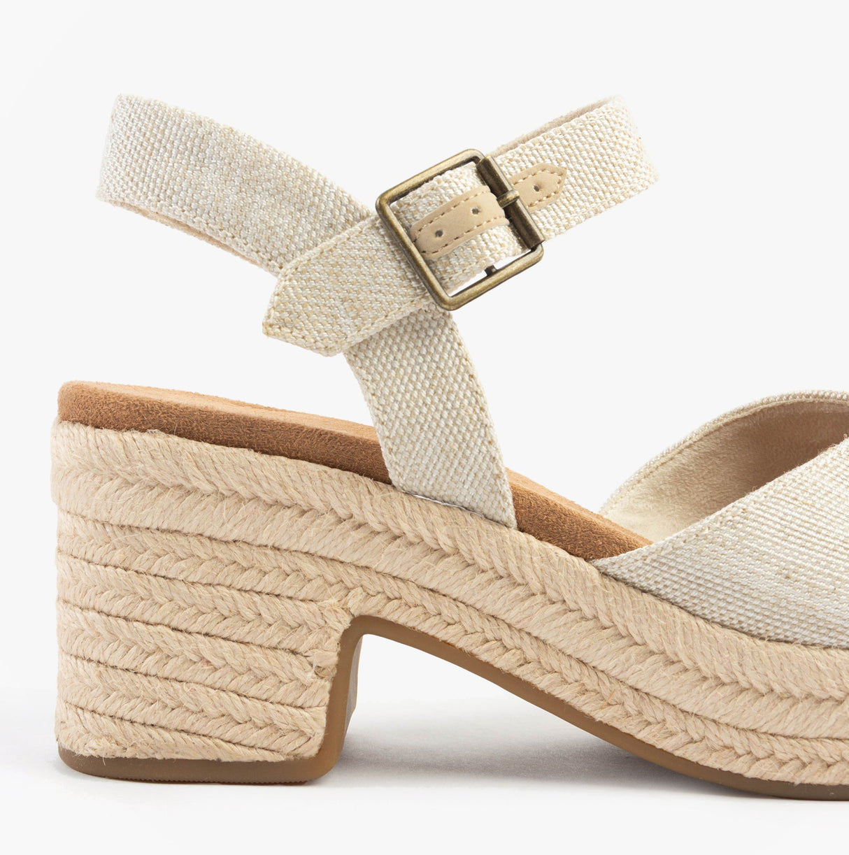 TOMS ISLA PEEP TOE Womens Sandals Natural