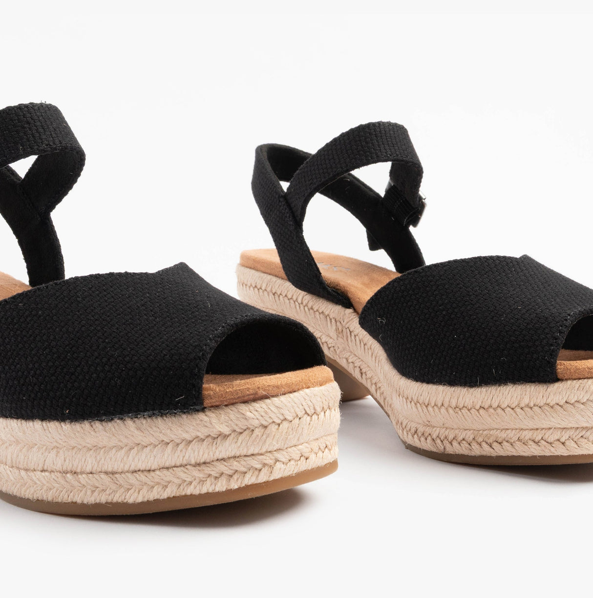 TOMS ISLA PEEP TOE Womens Sandals Black