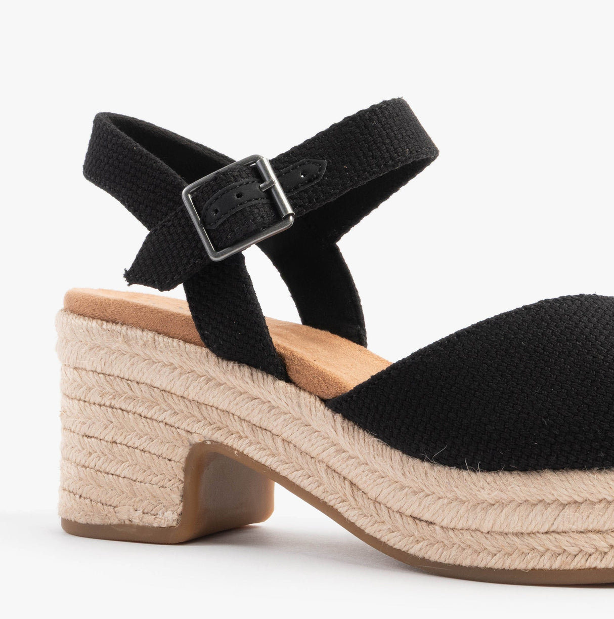 TOMS ISLA PEEP TOE Womens Sandals Black