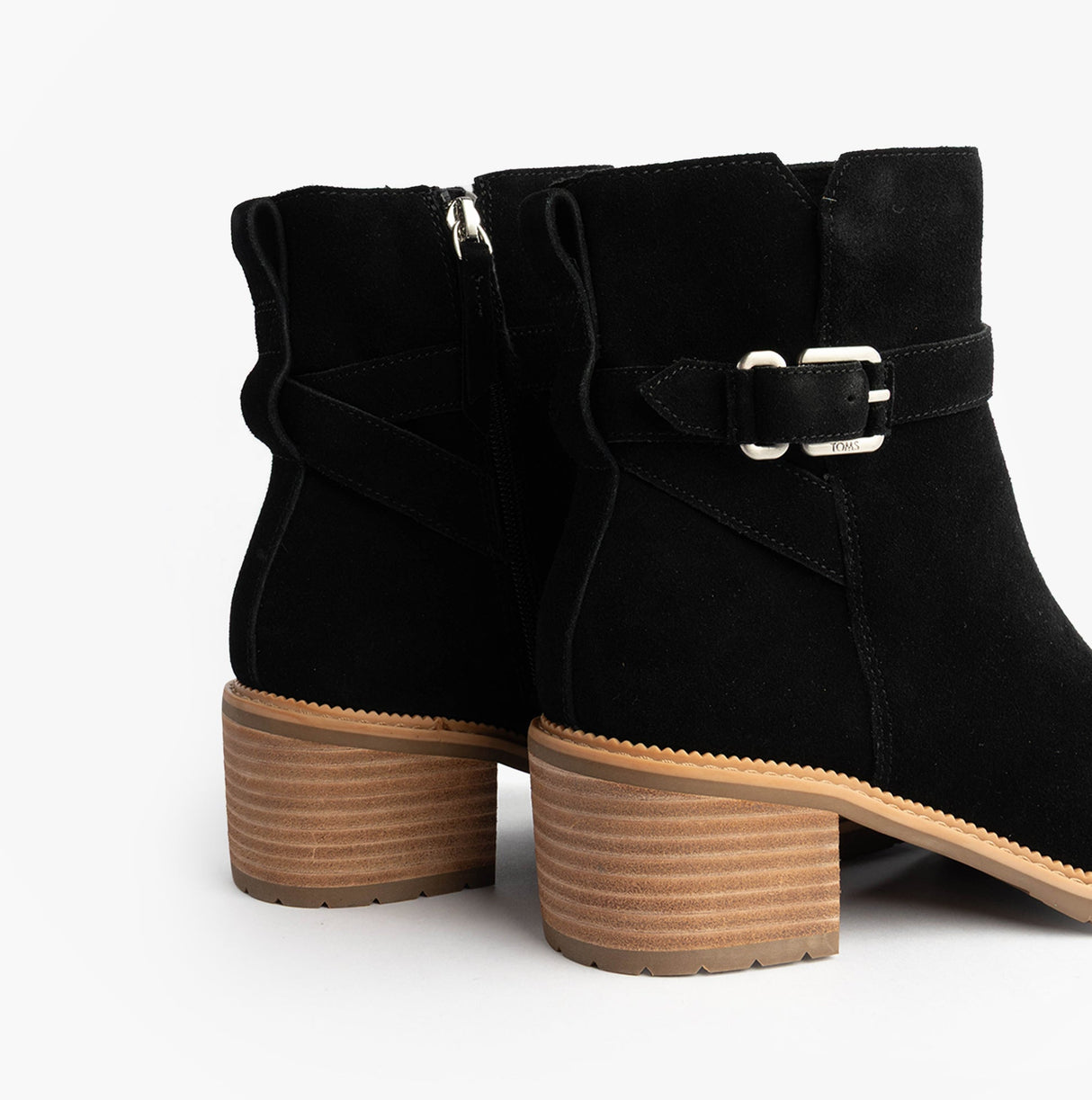 TOMS HAILEY BUCKLE Womens Ankle Boots Black