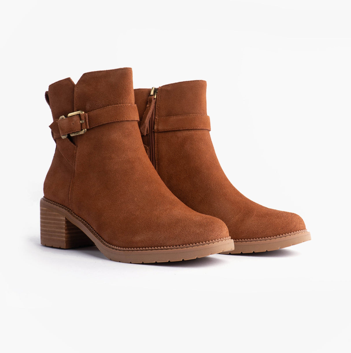 TOMS HAILEY BUCKLE Womens Ankle Boots Brown